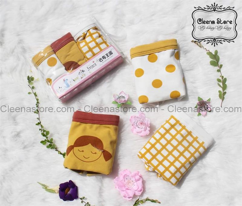 Set 3 quần chip họa tiết màu vàng